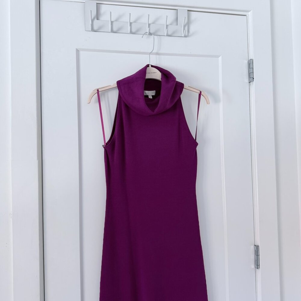 NWT Ronny Kobo Mockneck Sweater Dress, Violet, S - Picture 7 of 10